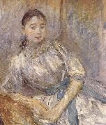 Berthe Morisot The girl on the bench painting